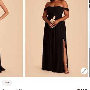 August Dress Convertible - Chiffon Black Strapless Gown - never worn w/tags - M